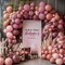 Dusty Rose Pink Balloon Garland Arch - Double Stuffed Dark Pink Balloons For Boho Birthday Baby Shower Bachelorette Bridal Shower Party Decorations